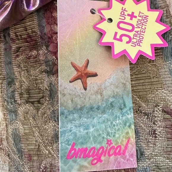 btween bmagical 3Pc Mermaid Skirt Tankini Set Girls Size 8 UPF 50 Multicolor NWT - Picture 7 of 11